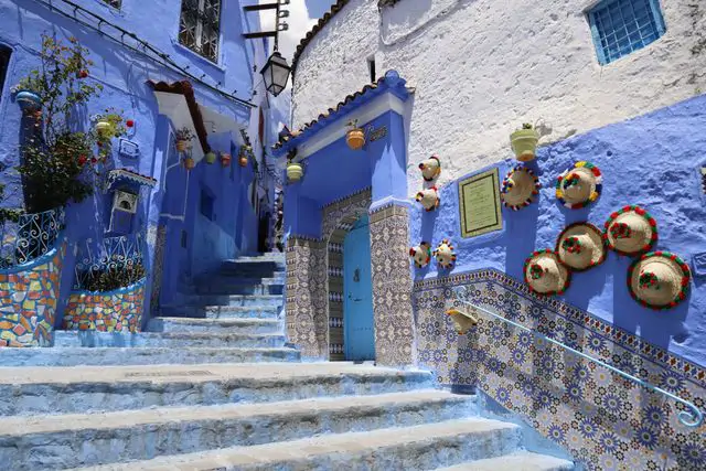 Chefchaouen Mavi Medina, Fas'ta geleneksel mimari ve dekoratif detaylar