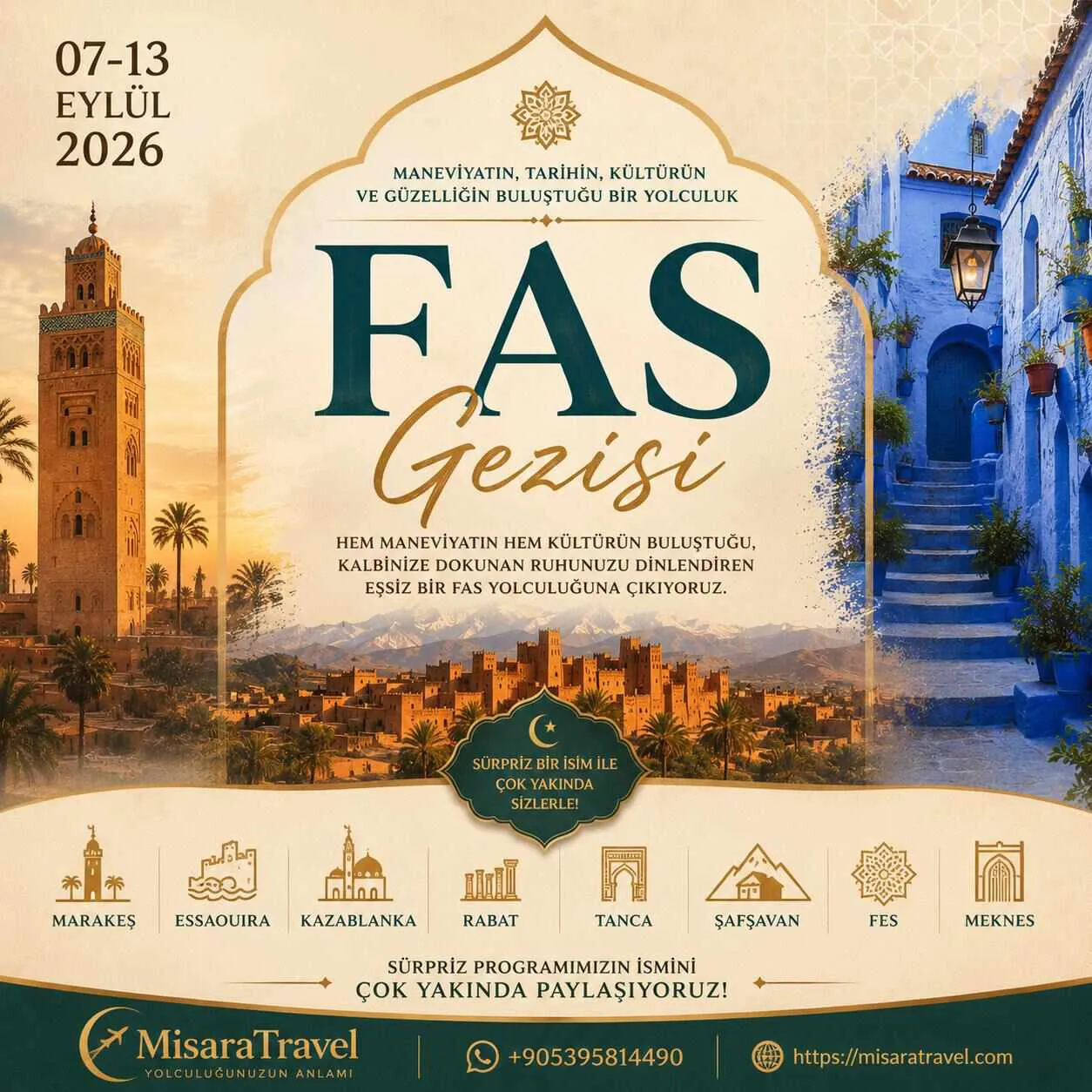 Fas turu, Fes medine ve Marakeş Koutoubia Camii manzarası
