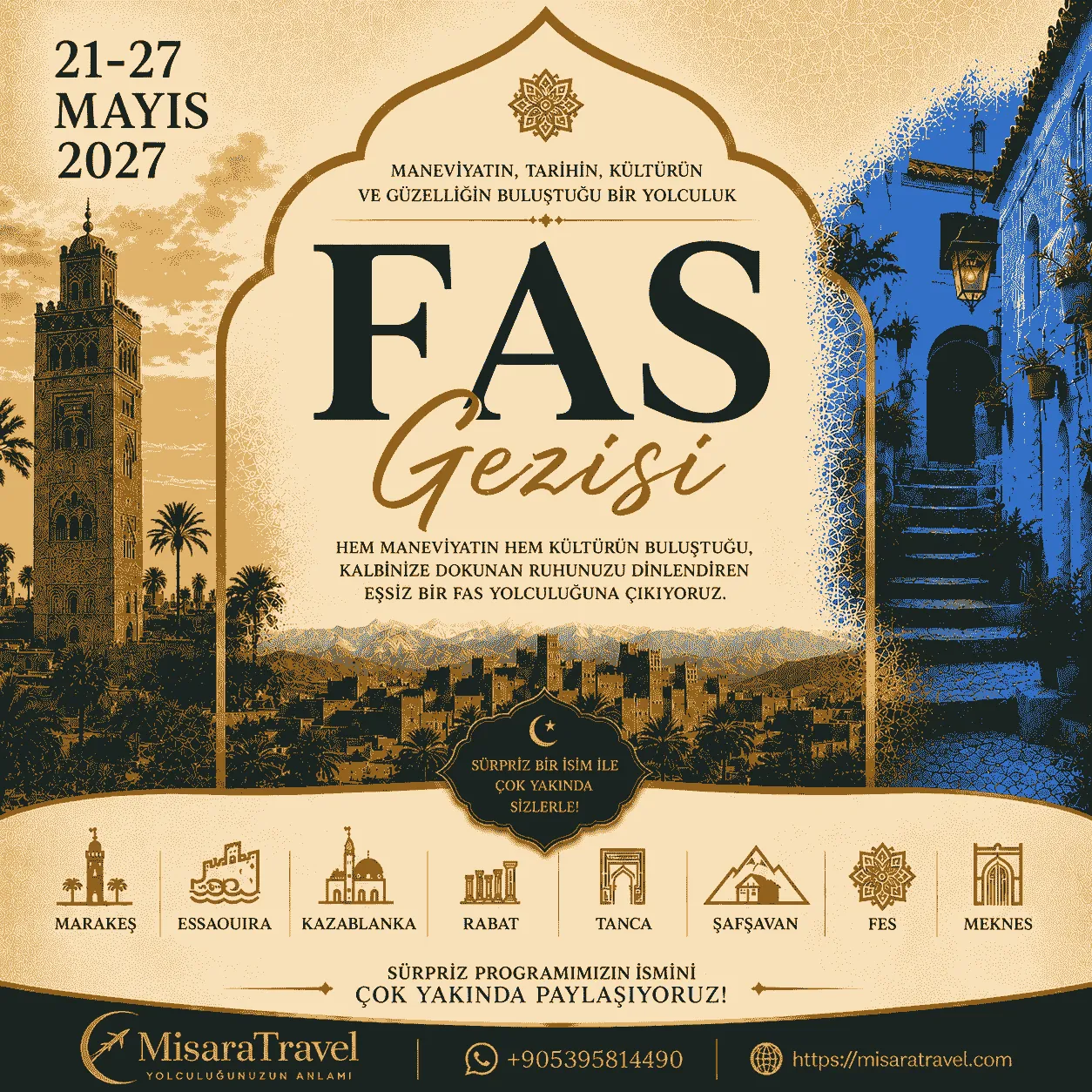 Fas turu, Fas Gezisi - Marakeş Koutoubia Camii ve Fes Medina tarihi şehirleri
