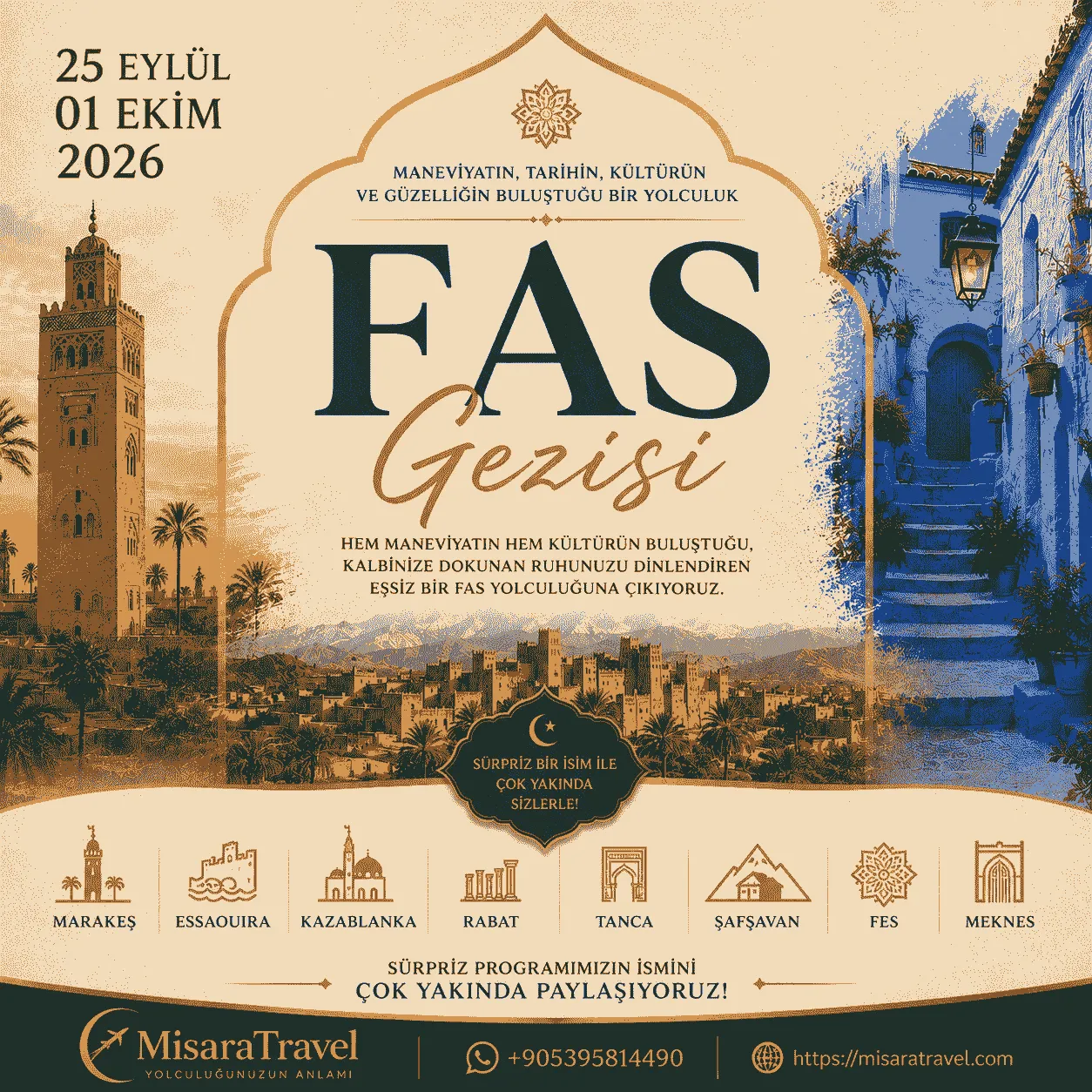 Fas turu, Marakeş Koutoubia Camii ve Fes medina tarihi şehri